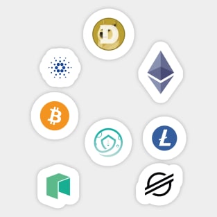 Cryptocurrency Logos Sticker